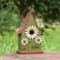 Glitzhome® 52.5" Green Metal Daisy Decorative Garden Birdhouse with Stake